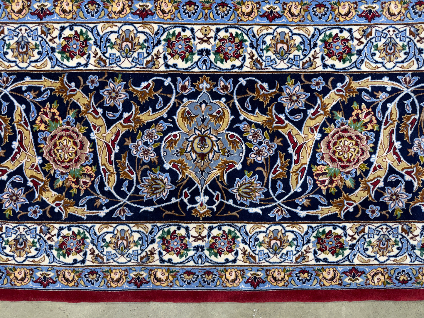13’x16’10” Hand-Knotted Persian Isfahan Signed Asachi Area Rug