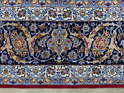 13’x16’10” Hand-Knotted Persian Isfahan Signed Asachi Area Rug