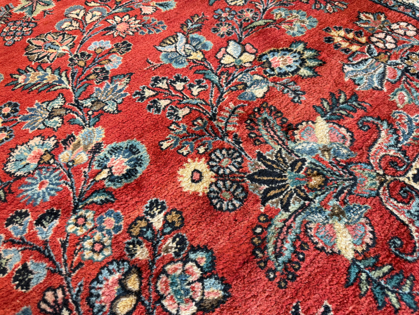 10’1”x12’4” Antique Hand-Knotted Persian Ghazvin Area Rug