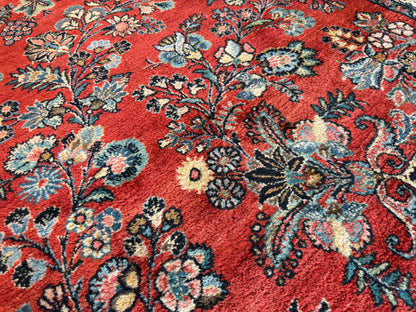 10’1”x12’4” Antique Hand-Knotted Persian Ghazvin Area Rug