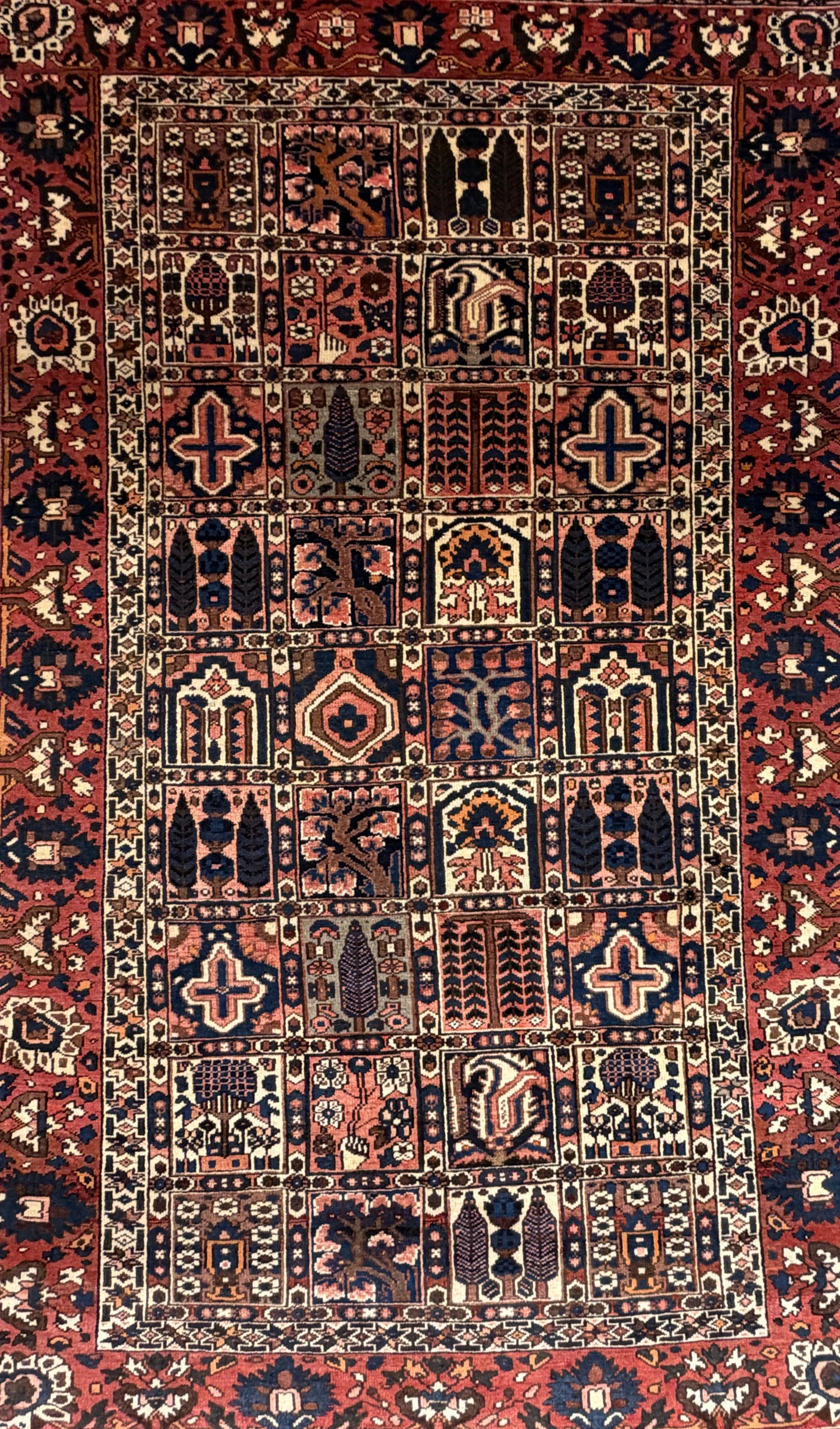 Hand-Knotted Persian Bakhtiari Rug - 6’5”x9’8”