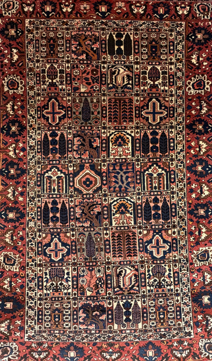 Hand-Knotted Persian Bakhtiari Rug - 6’5”x9’8”