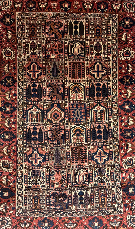Hand-Knotted Persian Bakhtiari Rug - 6’5”x9’8”