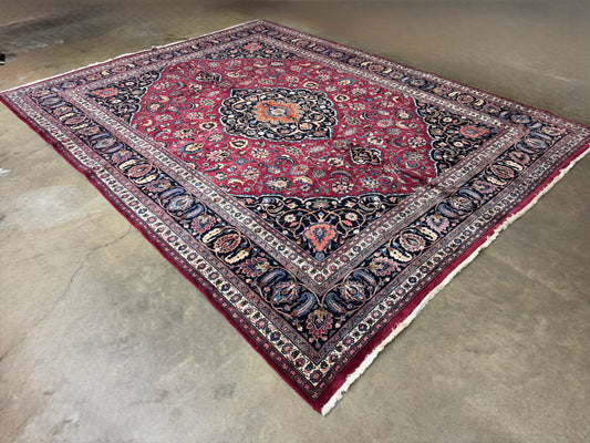 Hand-Knotted Persian Mashad Rug - 10’1”x12’10”