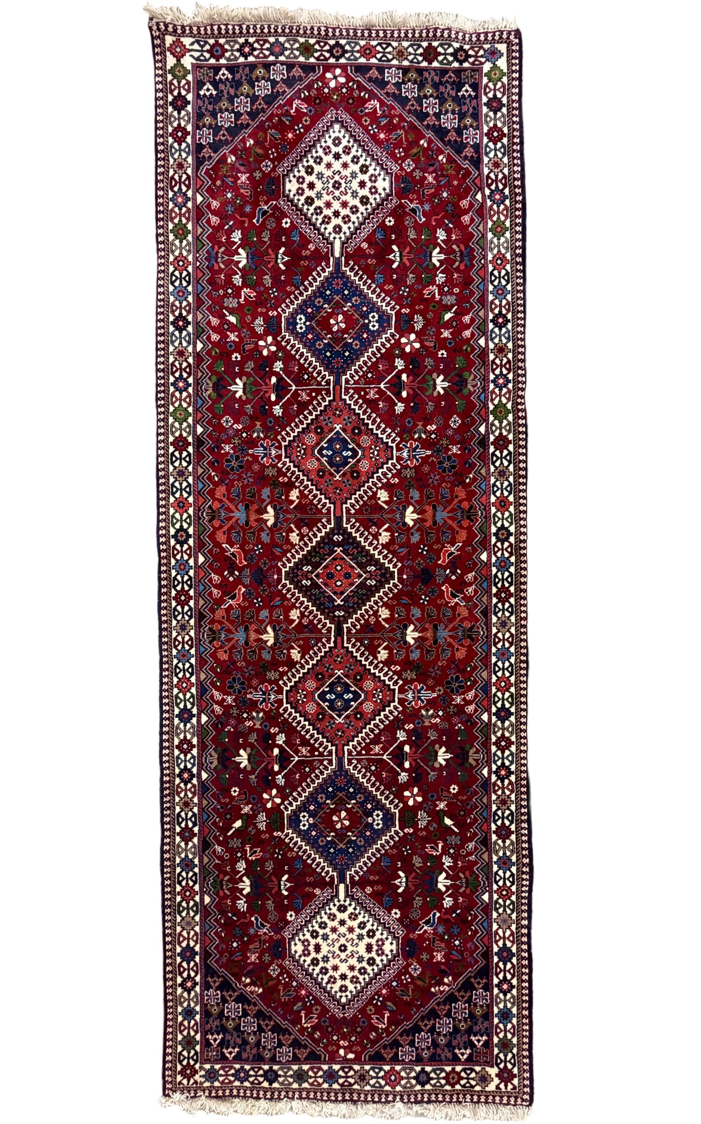 Hand-Knotted Antique Yalameh Runner - 3’4”x9’8”