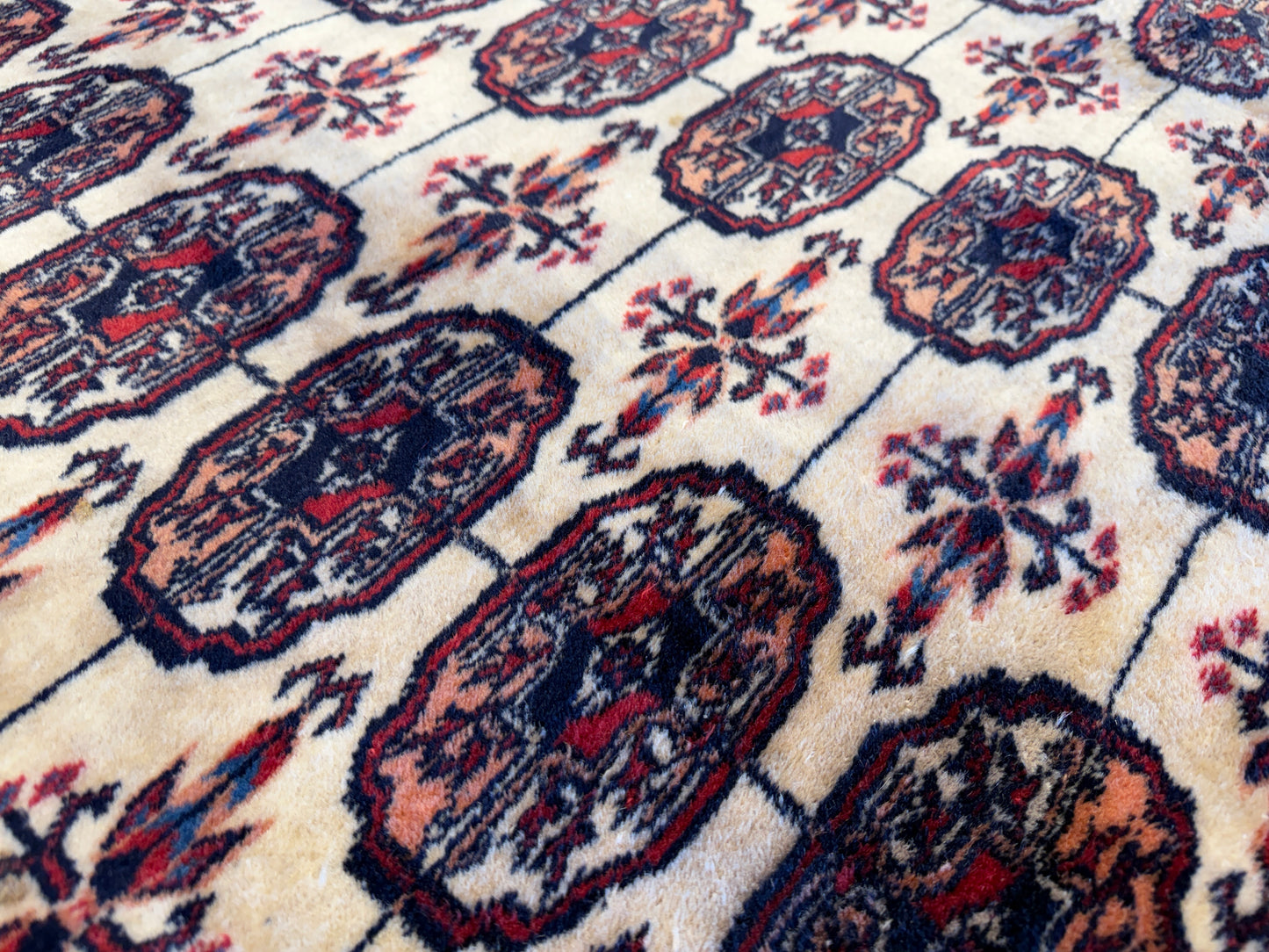 8’2”x10’2” Hand-Knotted Wool Bokhara Area Rug