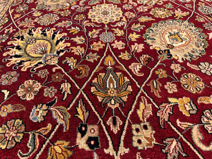 8’9”x12’3” Hand-Knotted Very Fine Wool Agra Area Rug 50 Raj