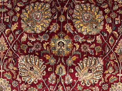 8’9”x12’3” Hand-Knotted Very Fine Wool Agra Area Rug 50 Raj