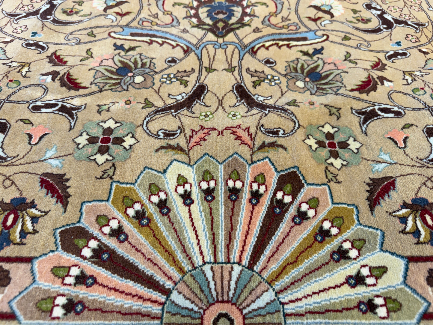 11’3”x16’3” Hand-Knotted 70 Raj Signed Persian Tabriz Rug