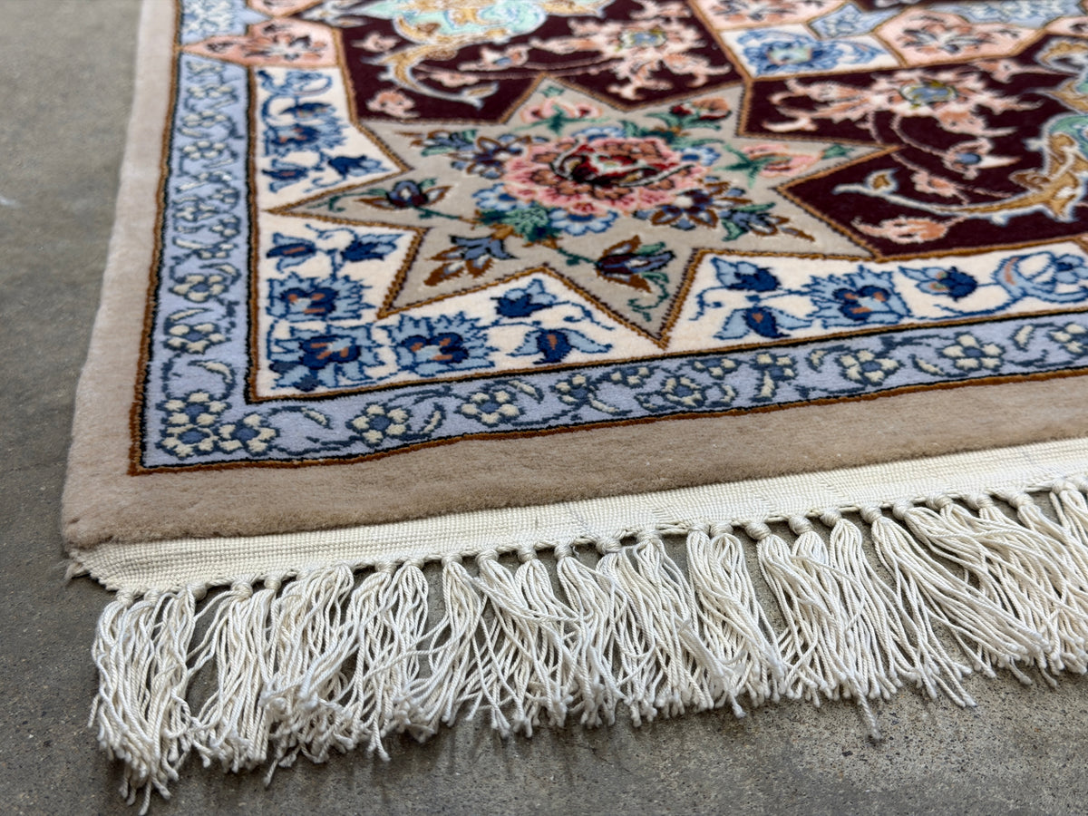 Hand-Knotted Persian Isfahan Rug - Signed Asachi - 5’x7’8”