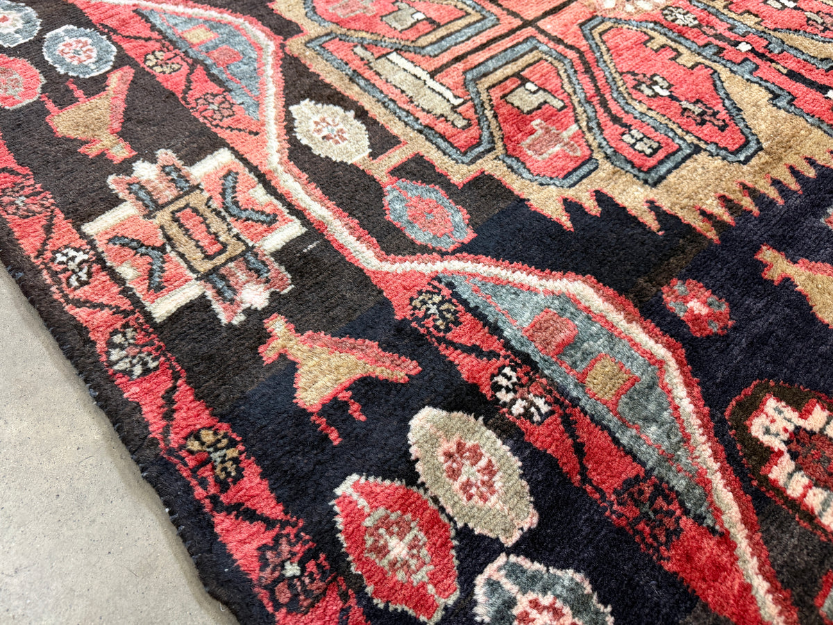 Hand-Knotted Persian Nahavand Rug - 4’10”x10’11”