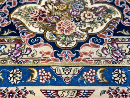 Hand-Knotted 100% Silk SinoPersian Rug - 6'x9'