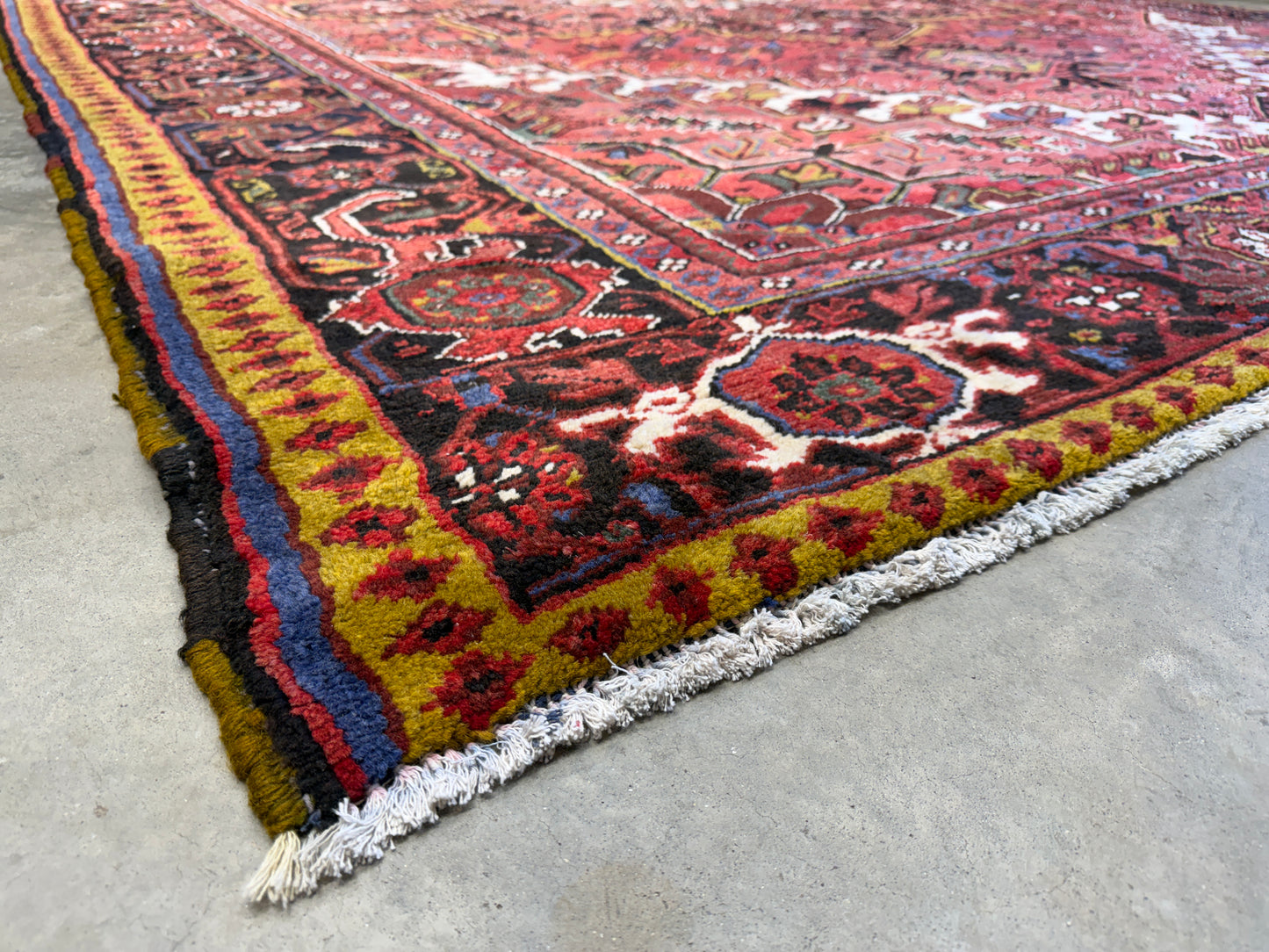 Hand-Knotted Persian Heriz Rug - 10’x13’