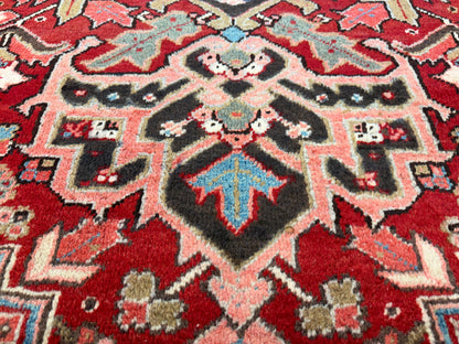 8’3”x11” Hand-Knotted Persian Heriz Wool Area Rug