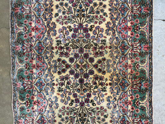 Hand-Knotted Antique Kerman Runner - 3’x21’10”