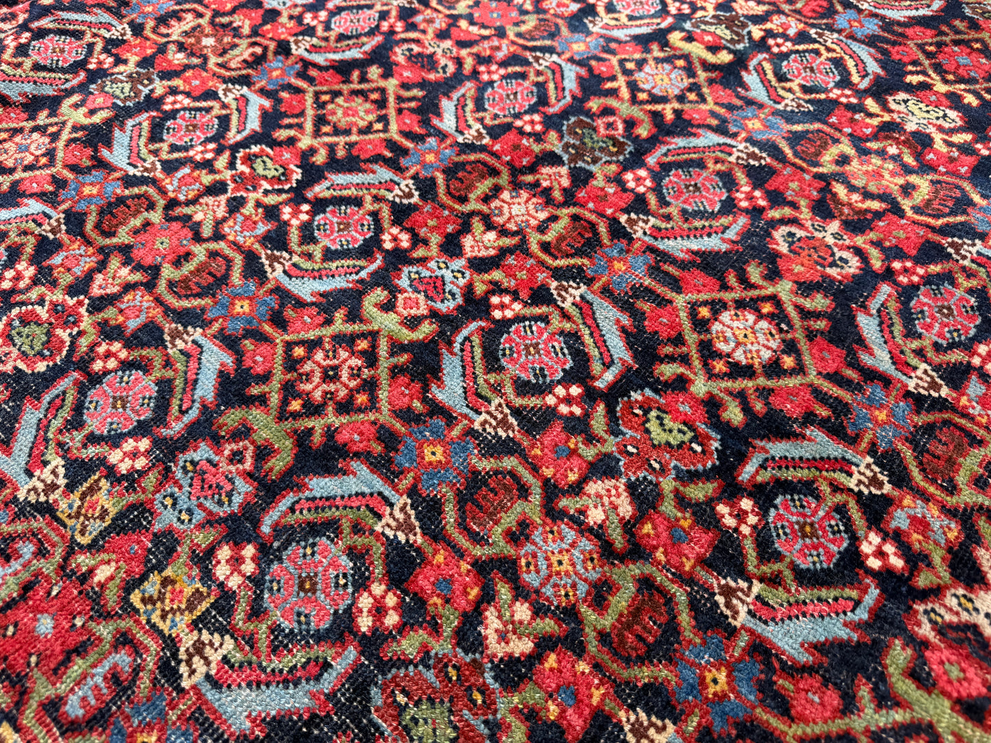 12’10”x20’3” Rare Palace Size Hand-Knotted Triclinium Bidjar Persian Area Rug
