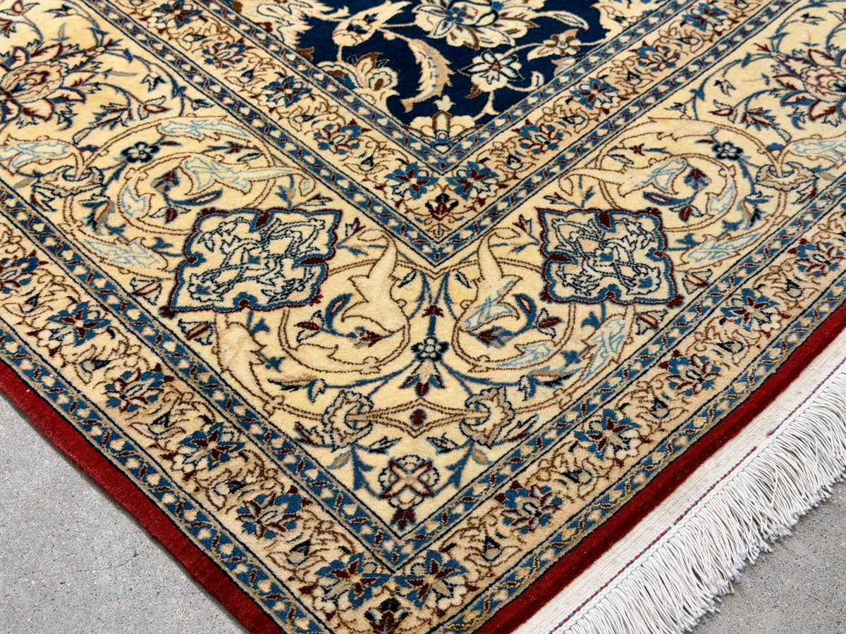 Antique Hand-Knotted Persian Nain Rug - 5’3”x8’