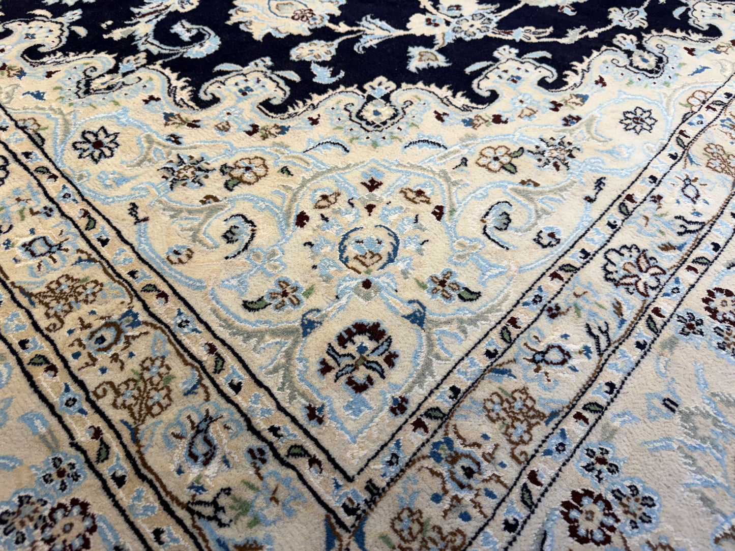 Hand-Knotted Persian Nain Rug - 10’x13’1”