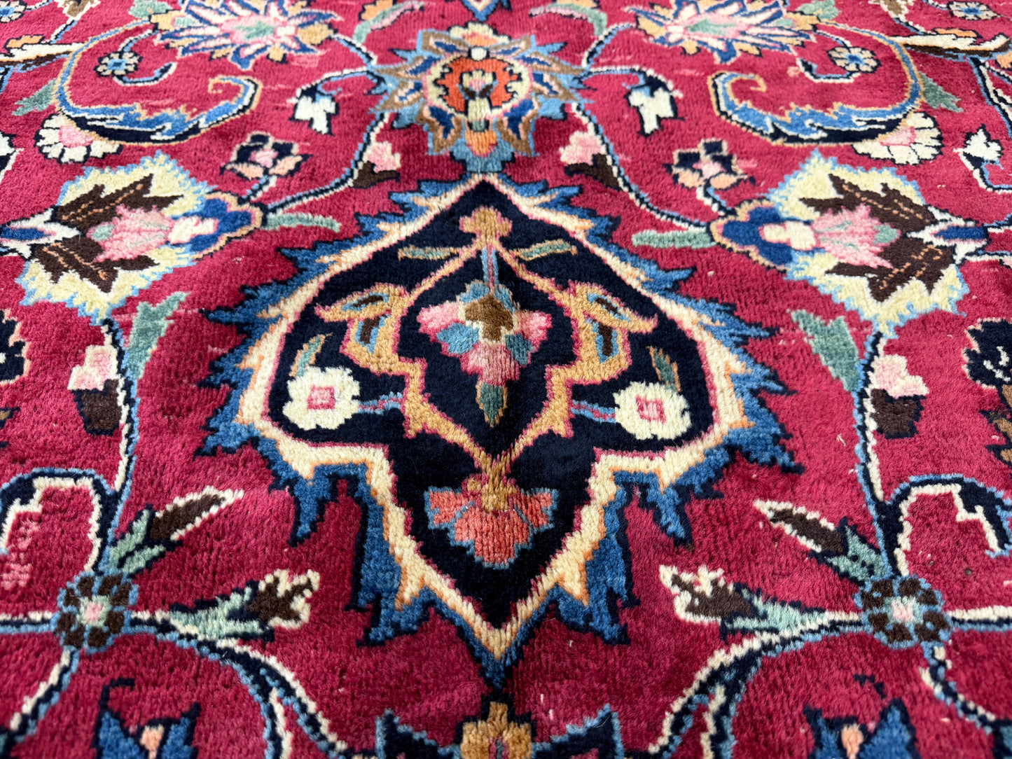 Hand-Knotted Persian Mashad Rug - 10’1”x12’10”