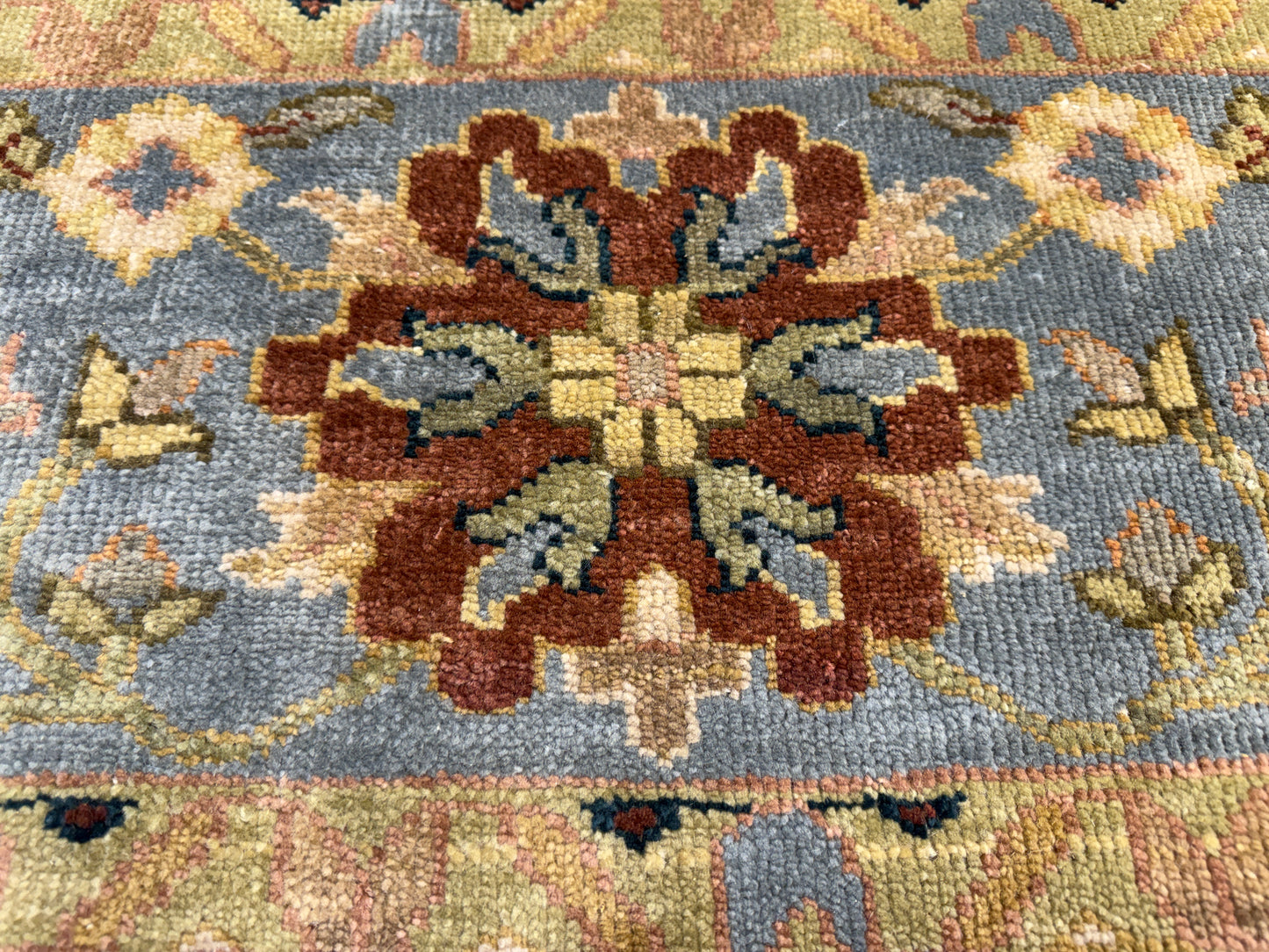 8’x9’10” Hand-Knotted Wool IndoMahal Area Rug