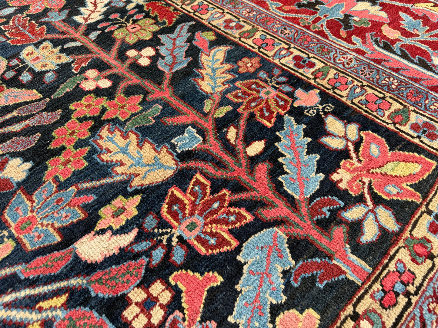 Hand-Knotted Antique Persian Heriz Rug - 12’6”x22’6”
