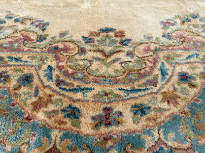 9’8”x19’ Antique Hand-Knotted Wool Persian Kerman Area Rug