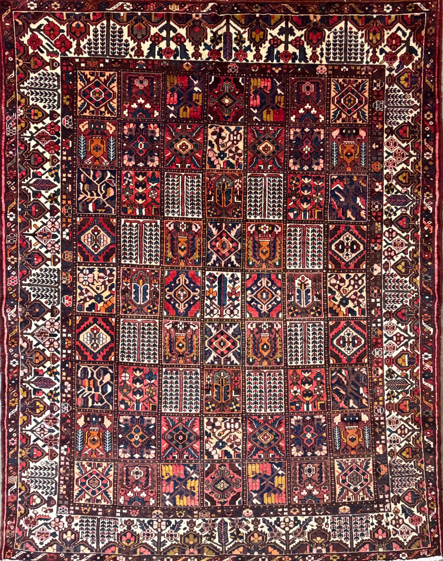 Hand-Knotted Persian Bakhtiari Rug - 9’8”x12’4”