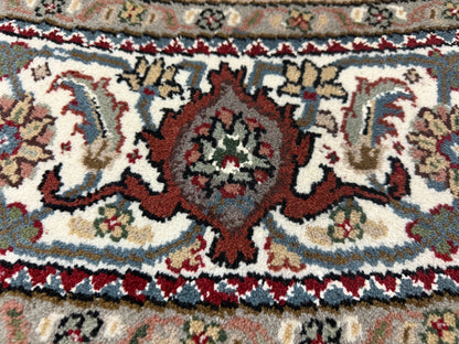 8’ Diameter Hand-Knotted Wool Indian Round Mahi Oriental Rug - 8x8 Handmade Carpet