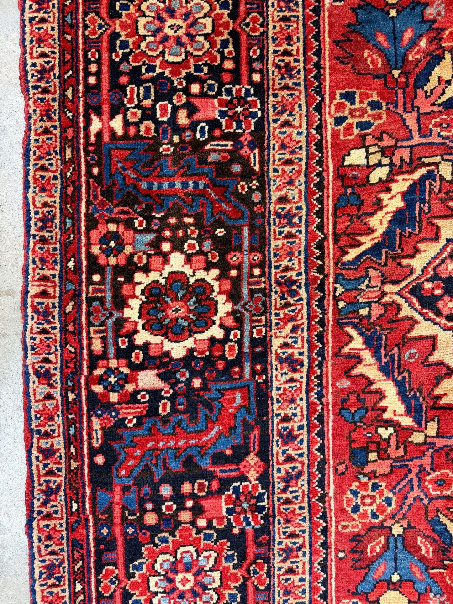 Hand-Knotted Persian Heriz Rug - 9’6”x12’9”