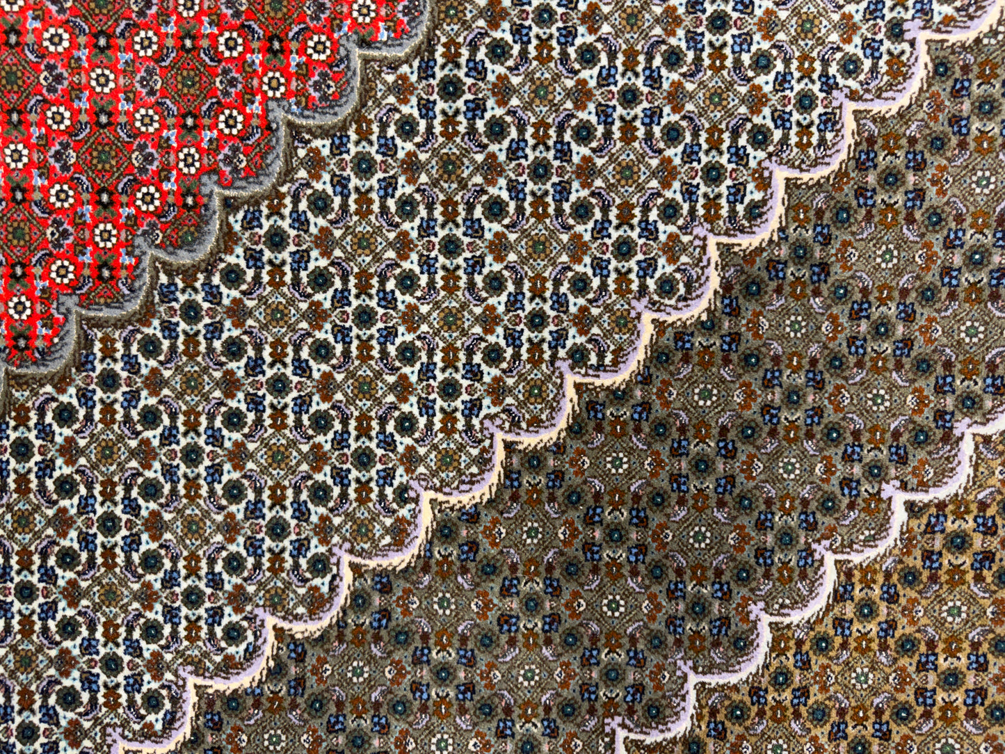 Hand-Knotted Persian Tabriz Mahi Rug - 10’x13’