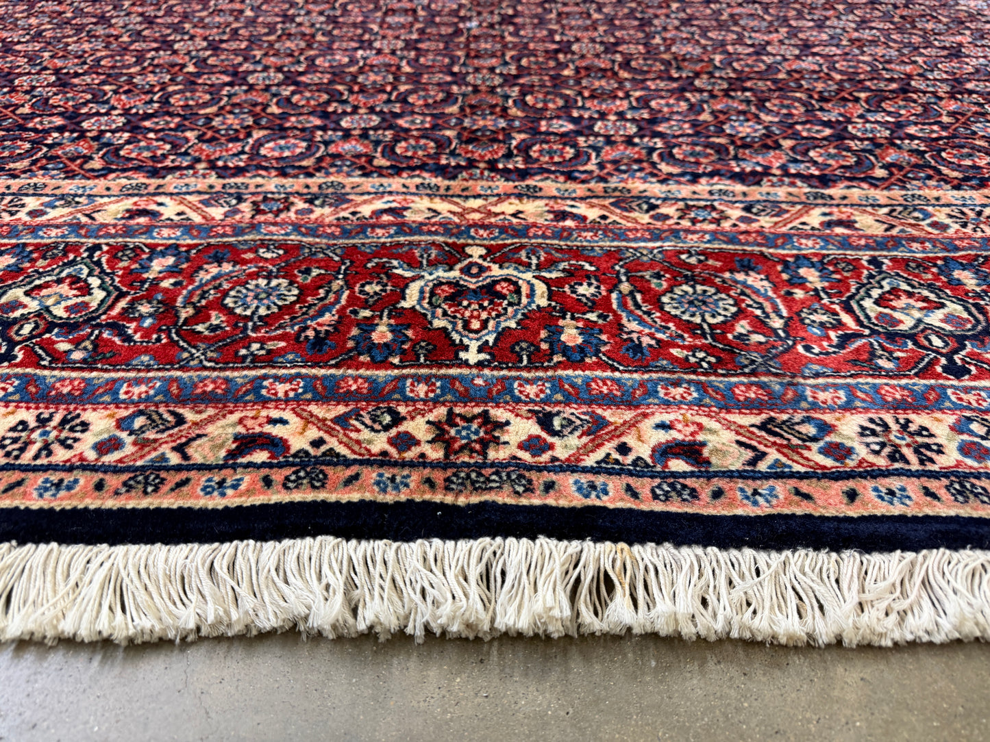 Hand-Knotted Persian Qazvin Rug - 9’x11’10”