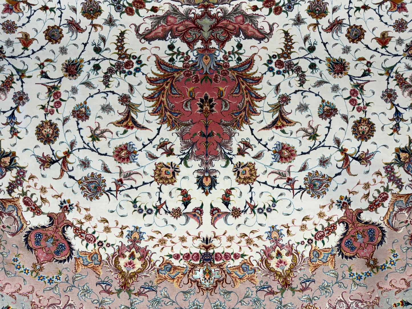 9’11”x13’6” Hand-Knotted 70 Raj Persian Tabriz Rug - Signed Aghajani