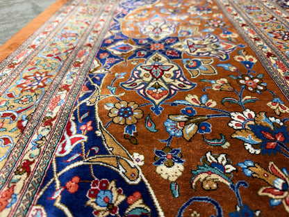 11’3”x16’5” Hand-Knotted 100% Silk Persian Qum Rug - Signed