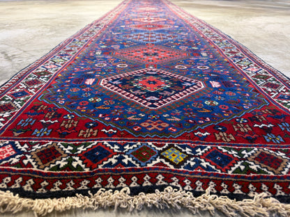 Hand-Knotted Yalameh Persian Runner - 2’11”x18’4”