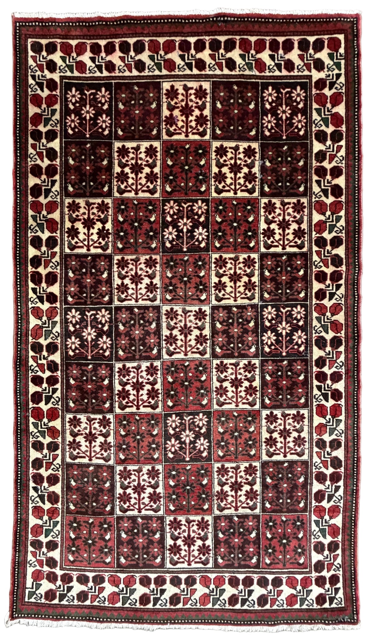 Hand-Knotted Persian Bakhtiari Rug - 5’7”x9’9”