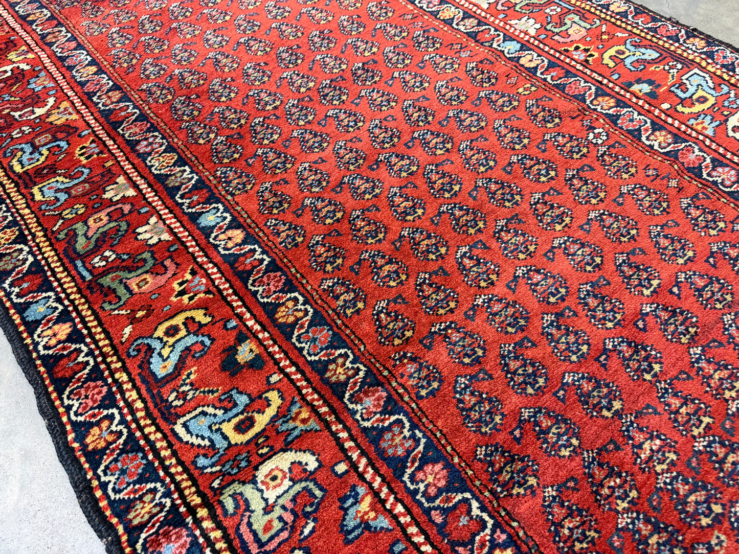 Antique Hand-Knotted Persian Kurdish Runner - 3’4”x13’