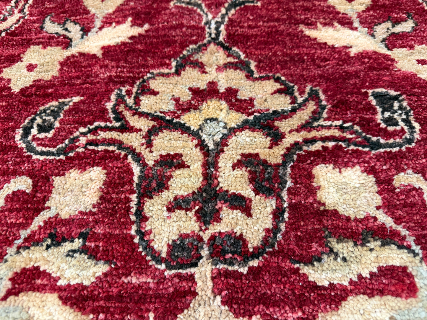 Hand-Knotted  Peshawar Rug - 10’x14’9”