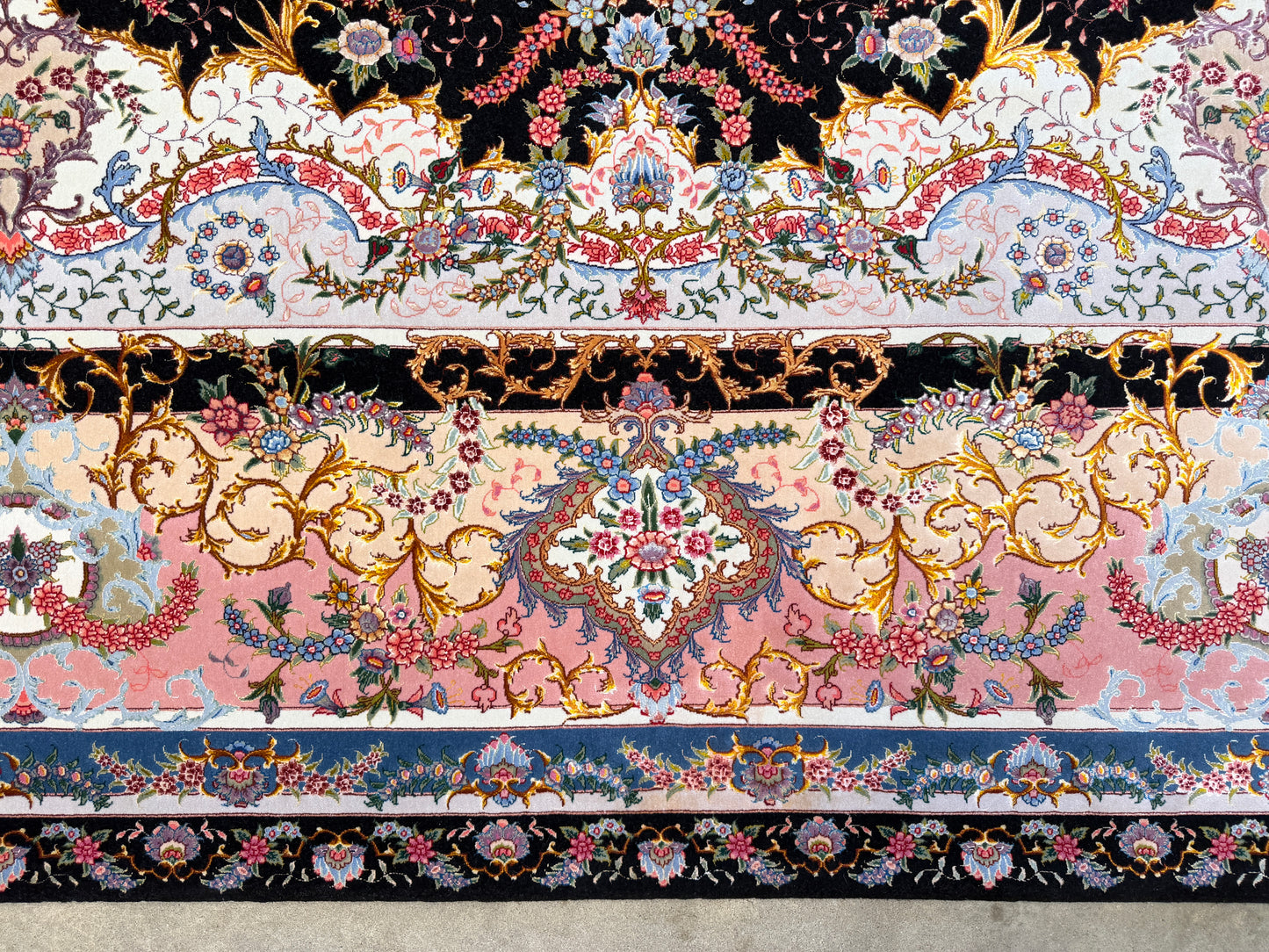 Hand-Knotted 80 Raj Persian Tabriz Rug - Signed Benam - 9’8”x13’8”