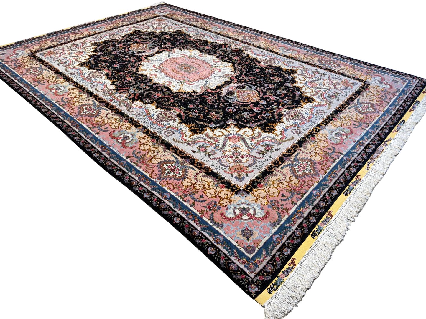 Hand-Knotted 80 Raj Persian Tabriz Rug - Signed Benam - 9’8”x13’8”