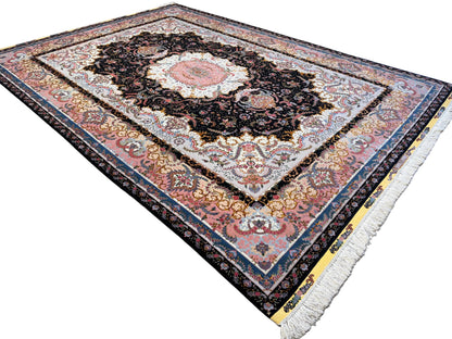 Hand-Knotted 80 Raj Persian Tabriz Rug - Signed Benam - 9’8”x13’8”