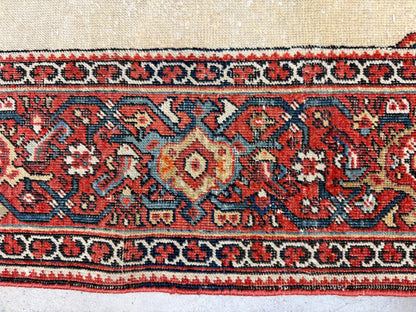4’3”x6’5” Antique Hand-knotted Wool Kashan Persian Rug 4x6 Animal Handmade Carpet