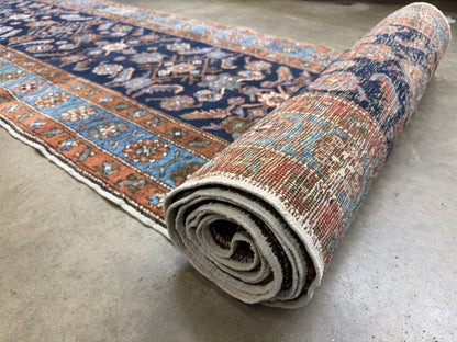 Hand-Knotted Antique Heriz Runner - 3’1”x17’2”