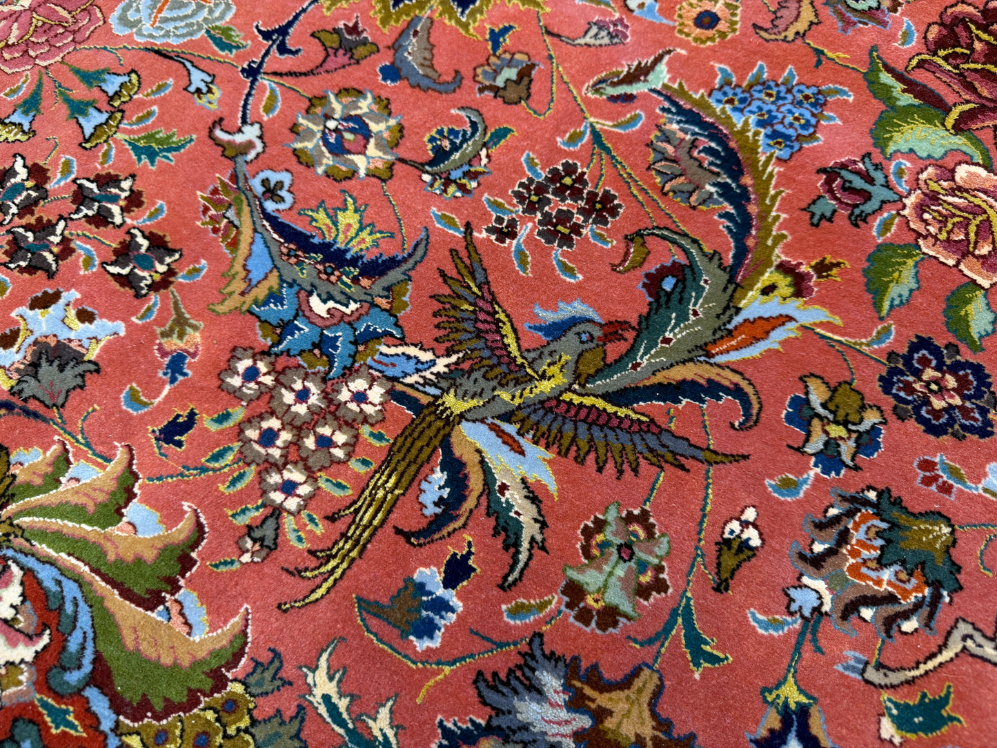 11’7”x17’2” Very Fine Hand-Knotted Signed Persian Tabriz Pictorial Area Rug