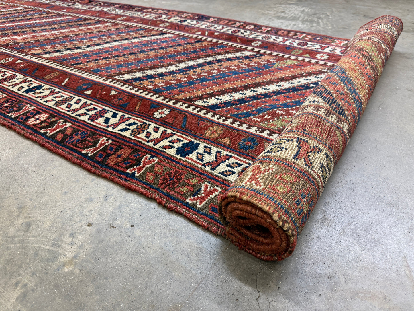 Hand-Knotted Antique Kurdish Runner - 3’1”x12’11”