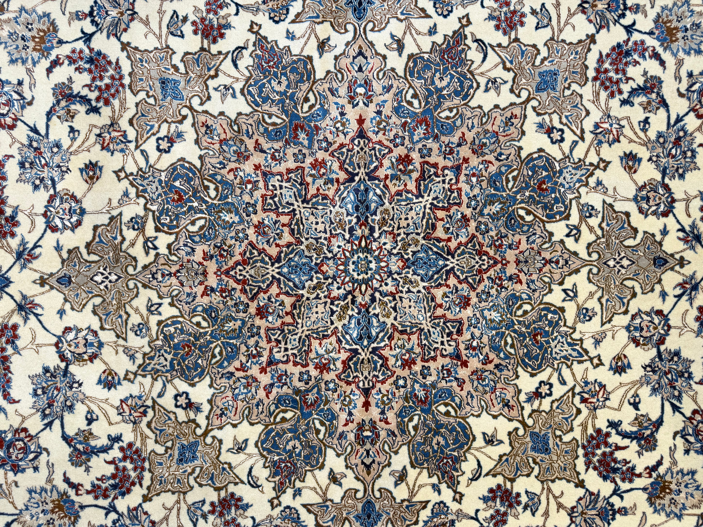 Hand-Knotted 4 La Persian Nain Rug - 10'3"x14'1"