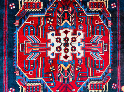 Hand-Knotted Persian Nahavand Rug - 5'5"x10'4"