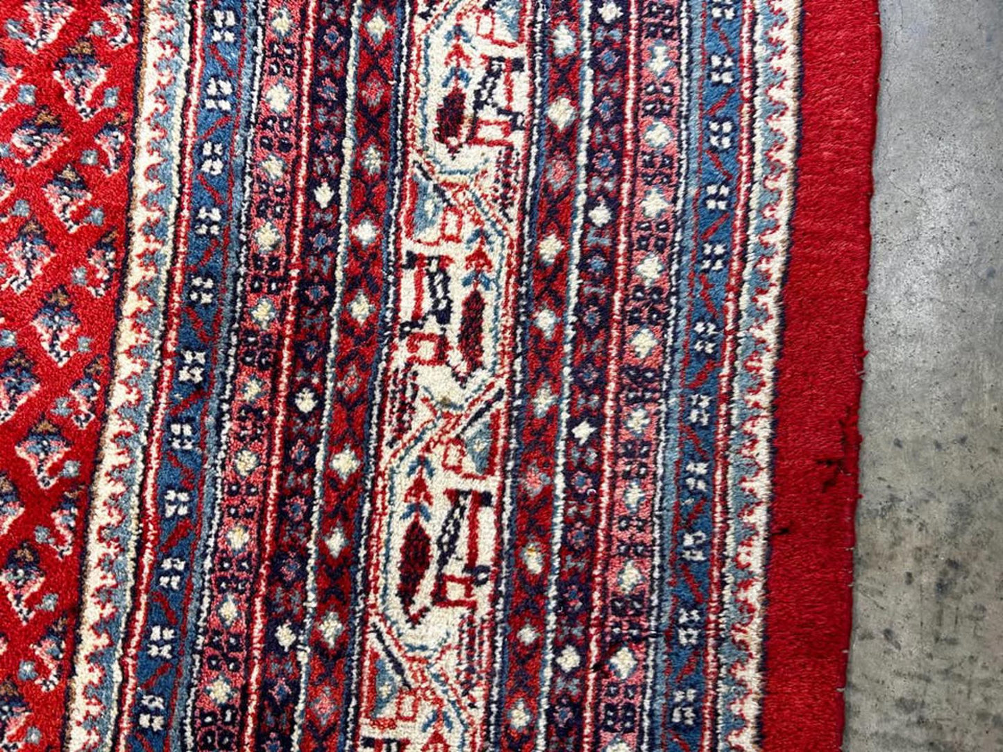 7'6"x8'5" Handmade 100% Wool Persian Sarouk Rug