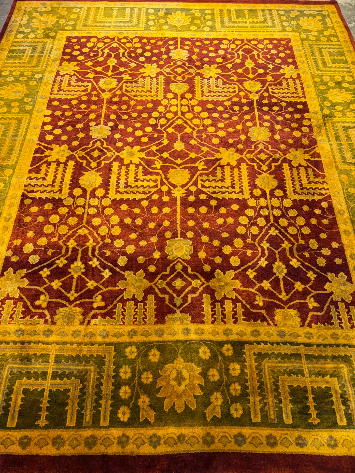 8’1”x9’10” Hand-Knotted Wool Tibetian Area Rug
