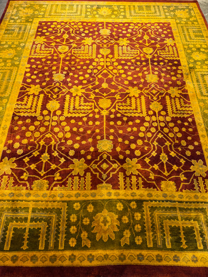 8’1”x9’10” Hand-Knotted Wool Tibetian Area Rug