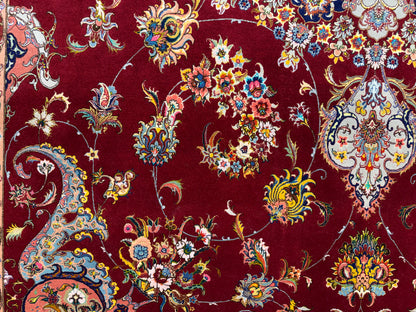 Hand-Knotted 70 Raj Persian Tabriz Rugs - Signed Gharabaghi - 9’10”x13’2”